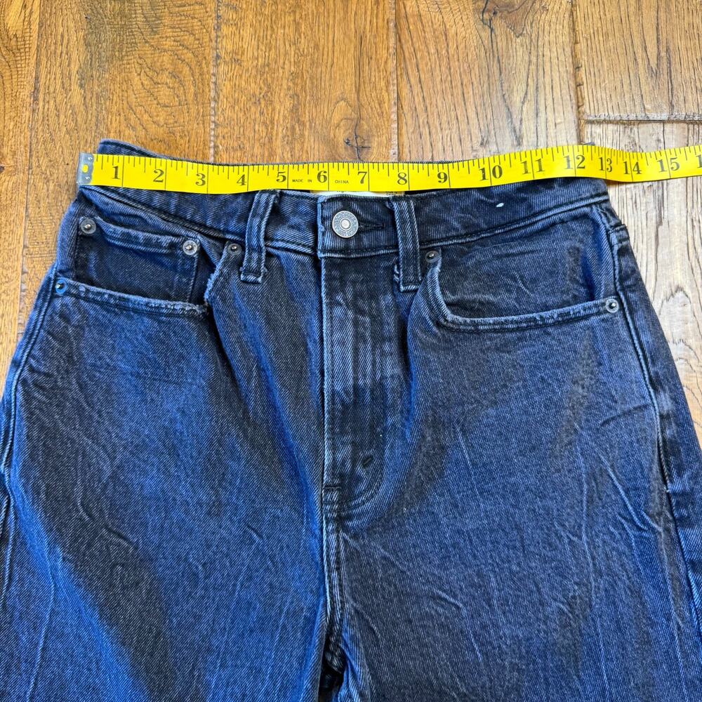 Abercrombie & Fitch Jeans The Mom High Rise 26/2R Black Curve Love Ankle Denim - Picture 3 of 7